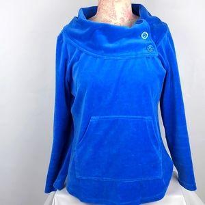 DDlifestyle, velour, blue pullover. SIZE: PM
